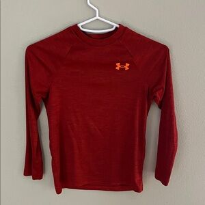 Under Armour Crimson Long Sleeve with Orange Logo